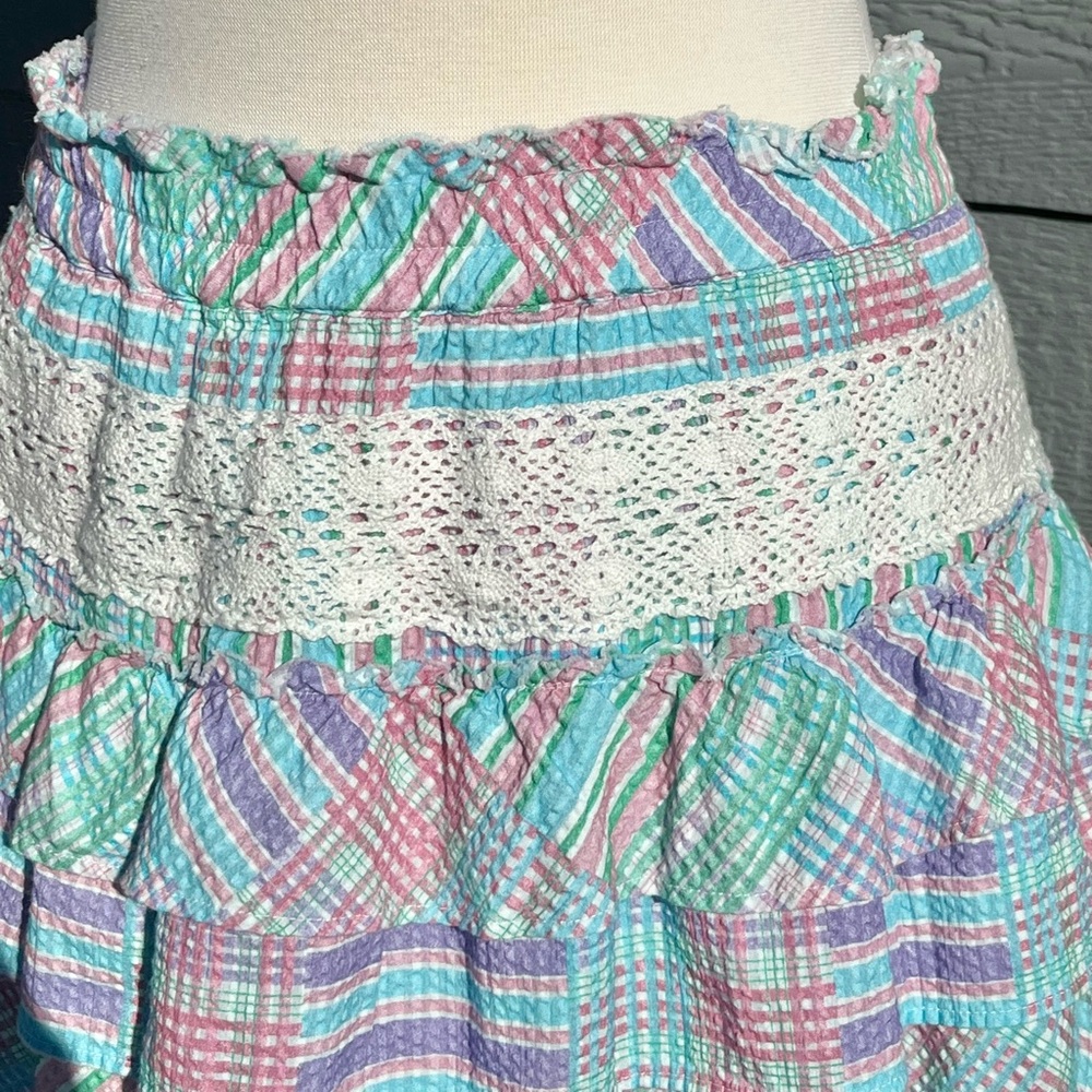 LoveShackFancy Candyland Plaid Corbett Skirt NWT - Picture 8 of 9